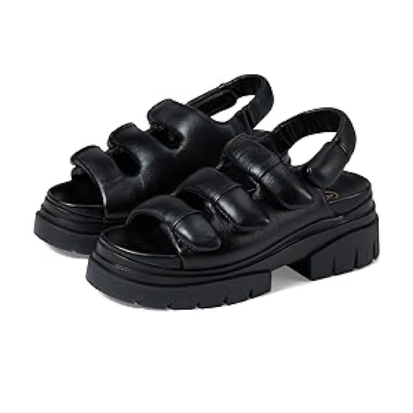 Ash Shoes - Black Chunky Platform Slingback Sandals - Women's